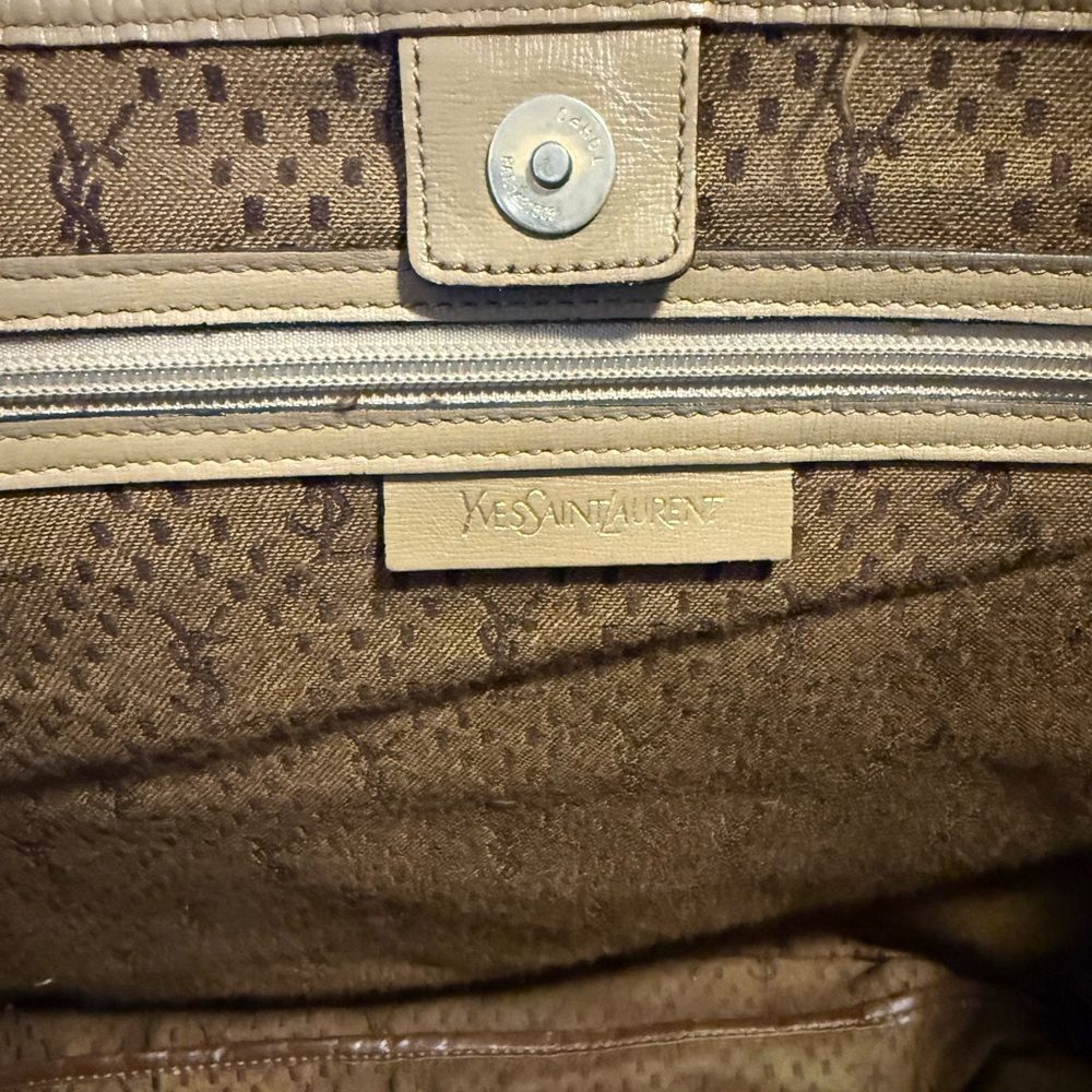 Yves Saint Laurent (YSL) Tan Vintage Tote/Travel Bag - Picture 5 of 7